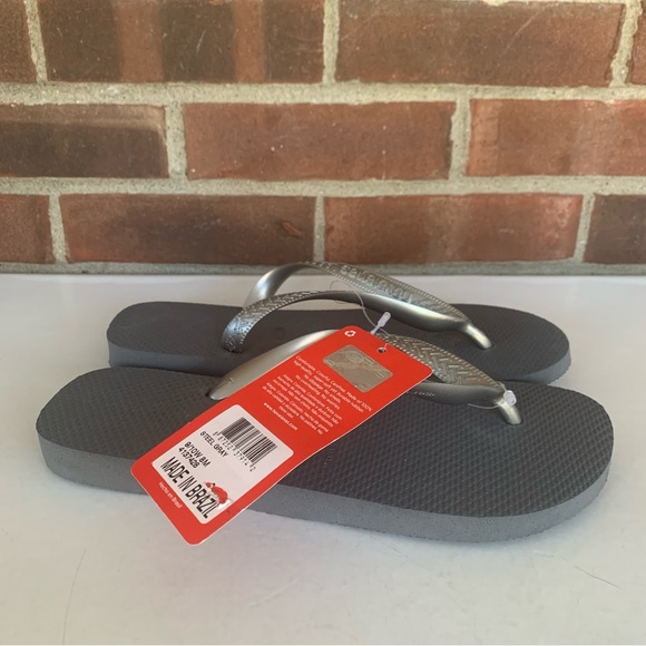 Havaianas Shoes - havaianas flip flops Steel Grey Slip On Sandals Women’s US 9-10 M Men’s US 8 M